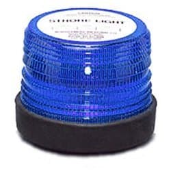 Single Flash, 120 V AC, Pipe Mount Strobe Light, Blue