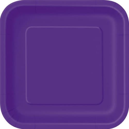 Unique Purple Square Paper Plates