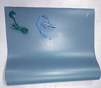 GLOBAL STATCLEAN SYSTEMS Antistatic ESD Safe Mat 3 Layer and 2 mm for All Type Assembly/Repairing Works (2 x 4 ft, Blue)