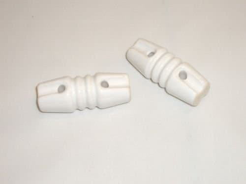 WORKMAN DOB2 CERAMIC DOG BONE ANTENNA END INSULATORS 2PC PAIR