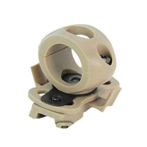 haoYK Quick Release 1" Flashlight Clamp Holder Mount Bracket Tactical Helmet Accessories for MICH FAST Helmet Side Rail