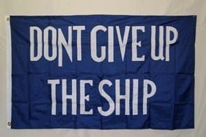 Commodore Perry 3ft x 5ft Polyester flag - Historical 3x5 Poly - Dont give up the ship 3 x 5 by WILDFLAGS