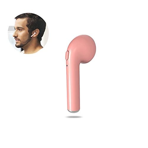 Bluetooth Earbud,Langxian Wireless Bluetooth V4.1 Earpiece Simultaneously Work with Two Device,Hand-free In Ear noise Cancelling Earphone Apply to Smartphone (Rose gold Right ear)