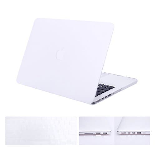 DWON Soft-Touch Plastic Hard Case with Keyboard Cover with Dust Plug for Macbook Pro 13 Inch with Retina Display (Model:A1502/A1425)-Clear/Crystal