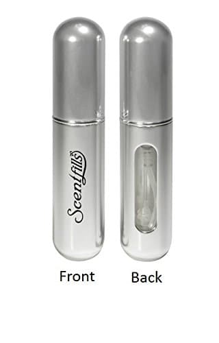 Mini Refillable Perfume Spray Atomizer, 0.17 Ounce (Shiny Silver)