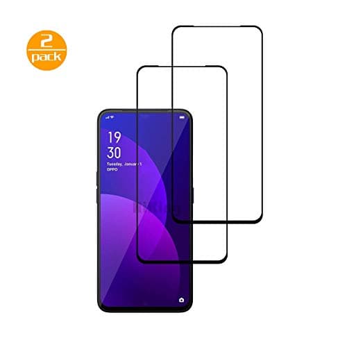 Full Coverage Screen Protector for Oppo F11 Pro, [2 Pack] Film Protector 9H Hardness Anti-Scratch No-Bubble Tempered Glass for Oppo F11 Pro - Black