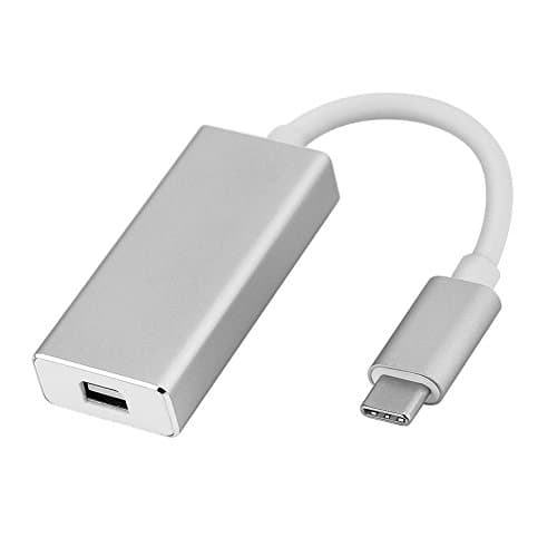 USB Type C Adapter, USB C Type to Mini DisplayPort/Mini DP Adapter Cable With Aluminium Case Support 4K Resolution for Apple New Macbook 2016, Galaxy S8
