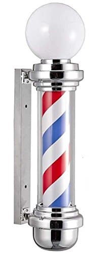 Barber pole with light ball