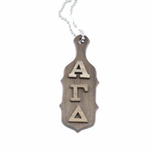 Alpha Gamma Delta Round Paddle Keychain