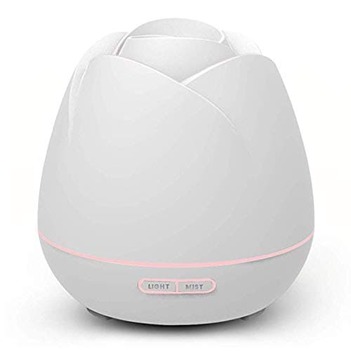 TOMNEW Essential Oil Diffuser, 400ml Oil Diffuser with 7 Color Lights and 4 Timer, Aromatherapy Diffuser with Auto Shut-Off Function, Cool Mist Humidifier BPA-Free for Bedroom Home (White)