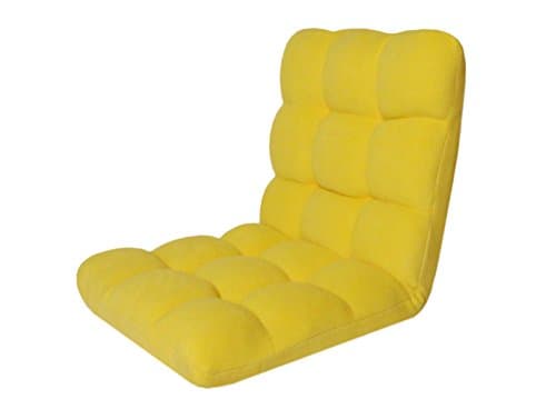 Durable Harriet Bee 4" H x 17" W Microplush Armless Quilted Recliner Polyester Bean Bag Chair, Yellow