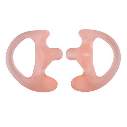 KEYBLU Universal Replacement Soft Silicone Open Ear Insert Earmould for Two Way Radio Earpiece Earmold Coil Tube Audio Kits UV-5R UV-B6 BF-888S UV-B5 (Carnation, 1pair Small)