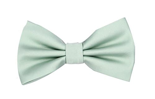 Mens Solid Pre-Tied Bow Tie (Mint Green-V)