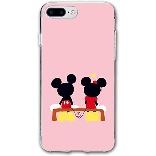 SWDFFG iPhone 7 Plus iPhone 8 Plus Case- Stylish Mickey and Minnie Mouse Love PC Slim Shockproof Flexible Back Protective Case for iPhone 7/8 Plus