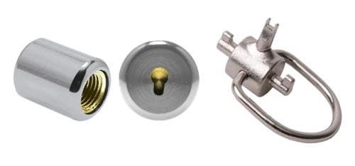 JB / Novent Universal StartPack - (2) Silver Universal Locking Caps with (1) Universal Key