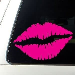 Pink lips - decal sticker