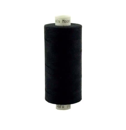 Coats Moon Polyester Sewing Thread Machine and Overlock 1000 Reel Cotton (Black)