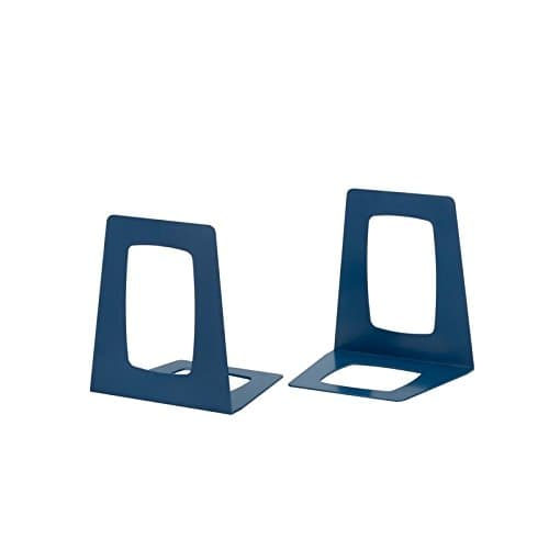 Re-Solution Blue Book Ends, 100% Recycled Plastic, Set Of 2 Pieces (Box of 1 Set)