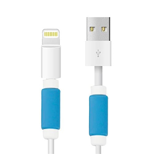 Peres® 3.5cm Colorful Data Cable Saver Protector for Apple USB Lightning Cable Iphone Earphones Protector and 30-pin Charging Cables for Ipod / Iphone / Ipad / Apple Watch (2*Blue)