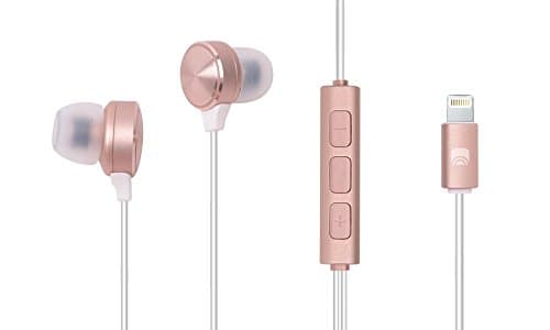 RadiantModo Slimline 24-Bit Lightning ear buds with inline control for iPhone 7, 7 Plus, iPhone 6s, 6s plus, iPhone SE, 5S, iPad Pro, iPad Air, iPad Mini - RG