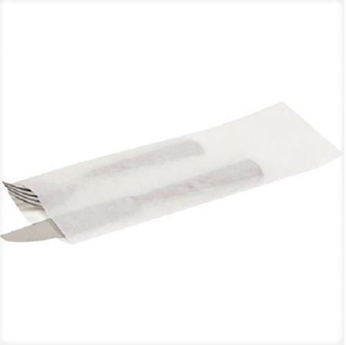 300 Plain Silverware Flatware White Paper Bags