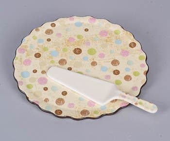 "Eat Cake" Cake Plater with Server