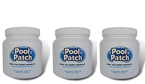 Pool Patch White Pool Tile Grout Repair Kit, 3-Pound, White (3-Pack)