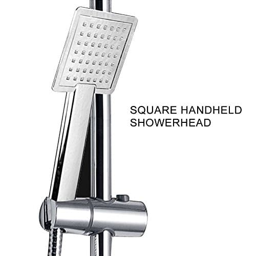 Square Handheld Shower Head High Pressure Water Saving Ionic Showerhead Consistent Powerful Rain Spray Showerhead-Best Relaxation and Spa