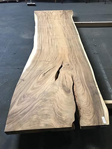 Buddha Art Lounge Tree Trunk Dining Table, Table Top Made of Suar Wood, Solid Wood Table with Tree Edge, Wooden Table, Piece Suar Wood, Tree Slices, 510x150x8, Suar Wood Table from Thailand