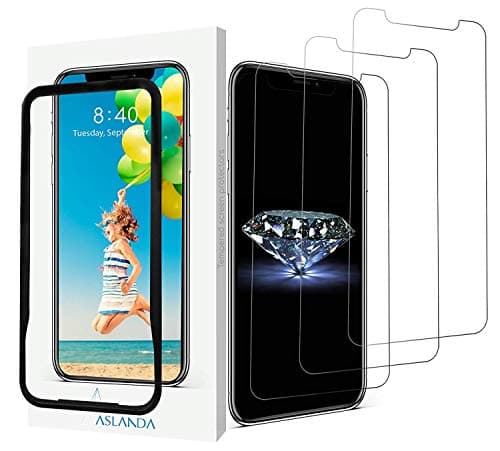iPhone XS Max Screen Protector( 3 pack, Clear ) Aslanda iPhone XS Max Tempered Glass Screen Protector. 9H hardness Supporting 3D Touch Best Glass for Your best iPhone