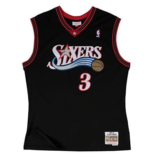 Iverson Philadelphia Throwback Jersey - Black (Large)