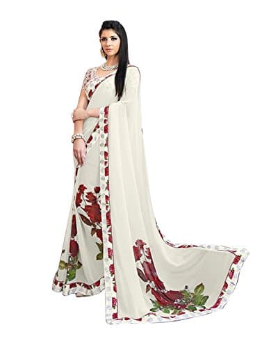 Vardhini White Glorious Printed Saree