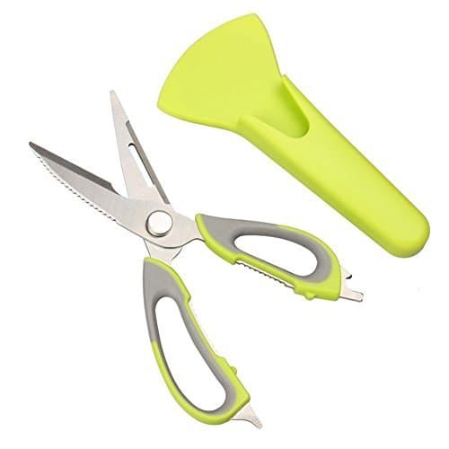 HOUSEWISE Multi-Functional Kitchen Scissors Shears, with Magnetic Holder, Heavy Duty, Stainless Steel Kitchen Shears, Best Multi-Purpose Utility Scissors for Fish, Meat, Vegetables