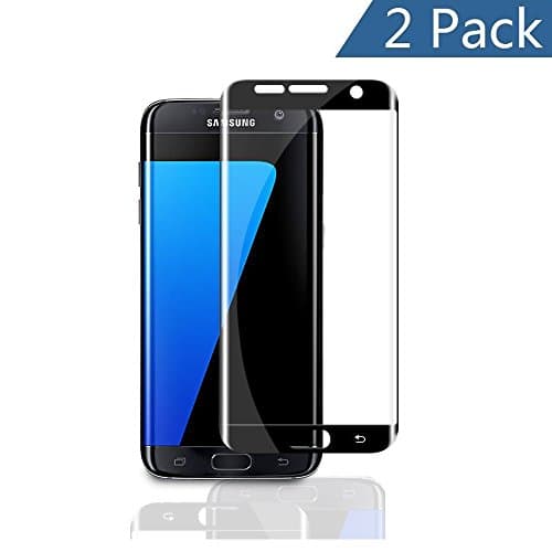 Galaxy S7 Edge Screen Protector [2 Pack] Ymingam Full Screen Coverage 3D PET Screen Protector Film Case Friendly for Samsung Galaxy S7 Edge (Black)