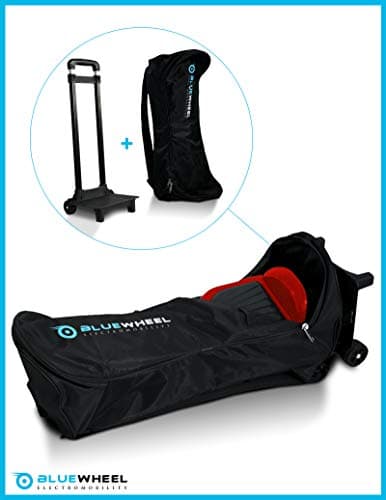Bluewheel CASE6.5 / CASE10 Backpack for Self Balancing scooter - 2 Wheels, 2 Cushion Pads, Telescopic Handle & Mesh Pocket - Water-Resistant & Tearproof - For 6.5" and 10