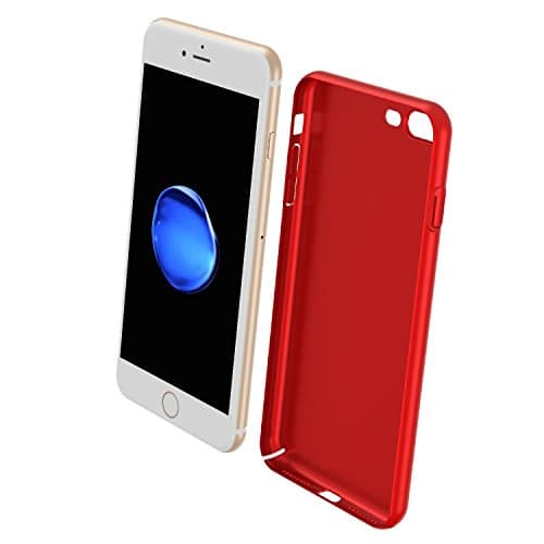 iPhone7 Plus Case, GagaKing Extreme Slim Matte Hard Plastic Protective Shell Case Cover With Anti-Scratch Non-Slip Shockproof without Logo Hole for iPhone 7 Plus (Red)