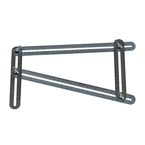 Buwei Universal Angularizer Ruler - Full Metal Multi Angle Measuring Tool - Ultimate Template Tool - Stainless Steel Multi Functional Ruler