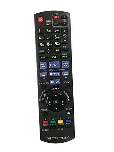 Universal Replacement Remote Control for SC-BTX75 SC-BTT196 SC-BTT490 SA-BTT490P SA-BT203 SA-BT300 Home Theater System Part N2QAKB000075 Panasonic