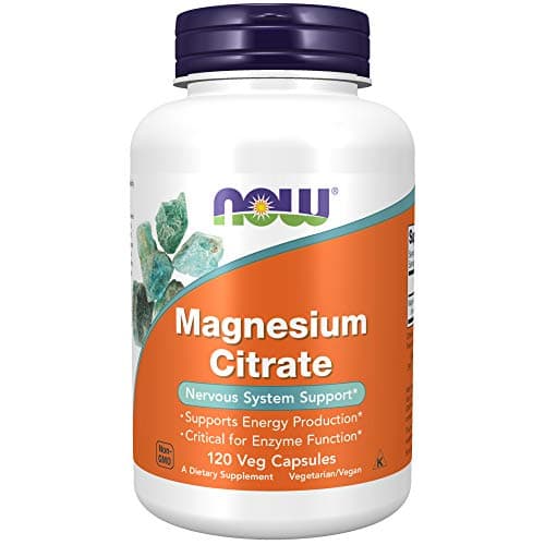 NOW Supplements, Magnesium Citrate, Enzyme Function, Nervous System Support, 120 Veg Capsules