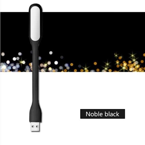 Superassure Computer USB Mini LED USB Notebook PC Laptop Keyboard Outdoor Energy Saving Gift Night Reading lamp Adjustment Angle Light and Flexible LED Light(Black)