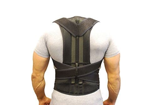 Posture Corrector Back Brace Support Belts for Upper Back Pain Relief, Adjustable Size with Waist Support Wide Straps Comfortable for Men Women (XL)
