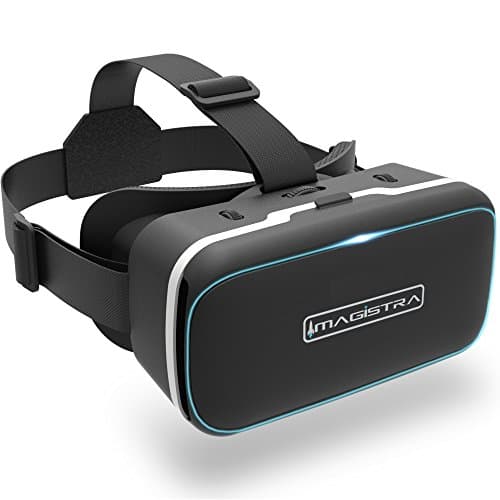 3D VR Headset for iPhone and Android - Universal 360 Virtual Reality Goggles with Blue Blocking Lenses, Touch Button, and Adjustable Strap to Fit Kids, Teens, and Adults - by Imagistra