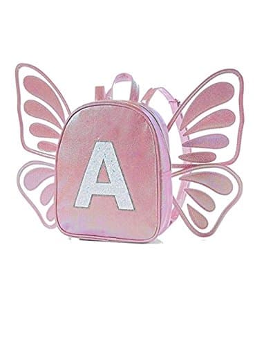 Justice Pink Butterfly Wing Mini Backpack Initial