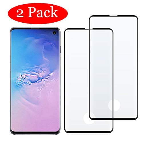 2 Pack【Full Adhesive】 S10 Screen Protector Compatible with Samsung Galaxy S10 Tempered Glass [Anti-Scratch] [High Definition] 3D Curved Glaxay S 10 Full Glue Cover 10S Protective Flim【2-Pack】(Black)