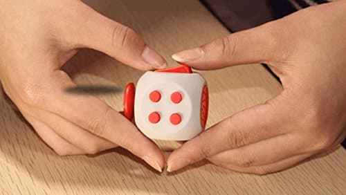 Three Generations of Decompression Magic Decompression Compressive Anxiety Dice Educational Toys Gifts Factory Direct Patented Products and Upgrade Version of Fidget Cube（gray + red）