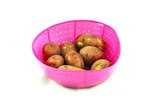 Multi-Functional Collapsible Kitchen Silicone Strainer - Silicone Roll-Up SimpleStorage Collander (Rose)