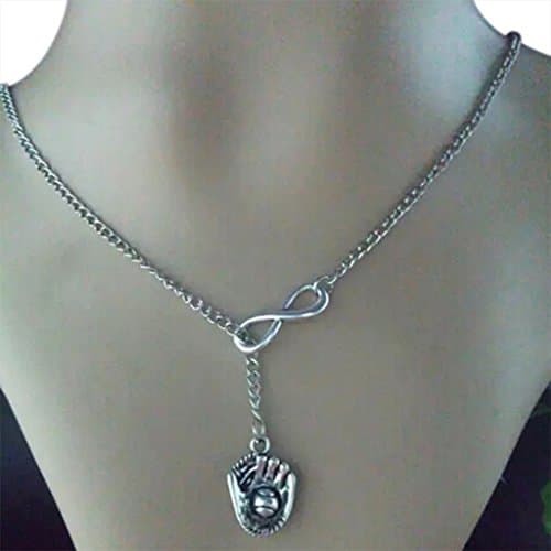 Infinity Baseball Glove Necklace