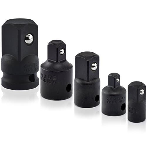 Impact Reducer &amp; Adapter | 5pc Socket Wrench Set 1/4 3/8 1/2 Drive Air Ratchet