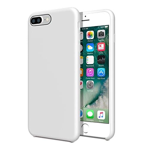 iPhone 7 Plus case and iPhone 8 Plus case cover, Heavy duty Hybrid Soft Silicone Case, Shockproof TPU Rubber case for apple iPhone 7 Plus and iPhone 8 Plus. By- EZZYMOB (White)