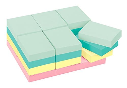 4 Candy Colors Self-Stick Notes Sticky Notes, 3" x 3", 8 Pads per Pack, 100 Sheets per Pad